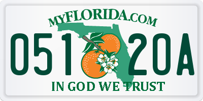 FL license plate 0512OA
