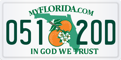FL license plate 0512OD