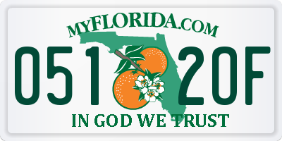 FL license plate 0512OF