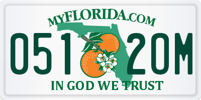 FL license plate 0512OM