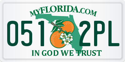 FL license plate 0512PL
