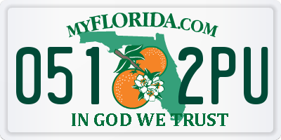 FL license plate 0512PU