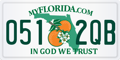 FL license plate 0512QB