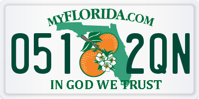 FL license plate 0512QN