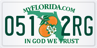 FL license plate 0512RG