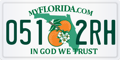FL license plate 0512RH