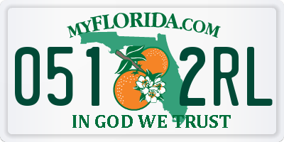FL license plate 0512RL