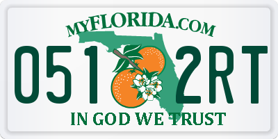 FL license plate 0512RT