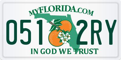 FL license plate 0512RY