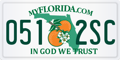 FL license plate 0512SC