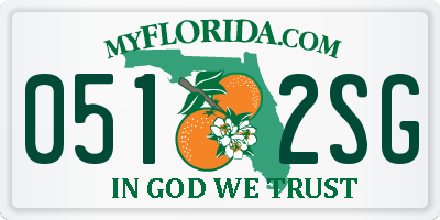 FL license plate 0512SG