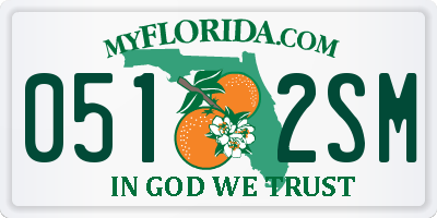FL license plate 0512SM