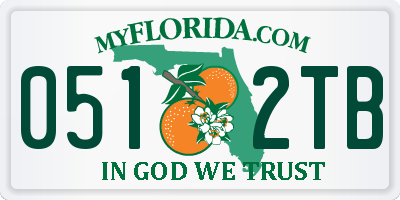 FL license plate 0512TB