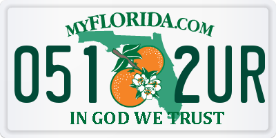 FL license plate 0512UR