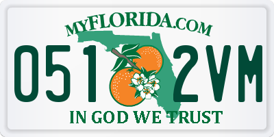 FL license plate 0512VM
