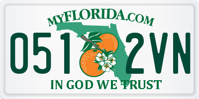 FL license plate 0512VN