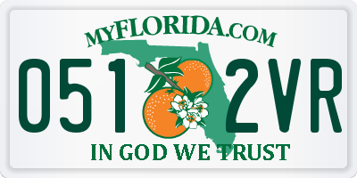 FL license plate 0512VR