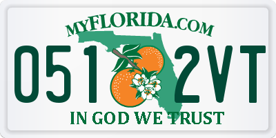 FL license plate 0512VT