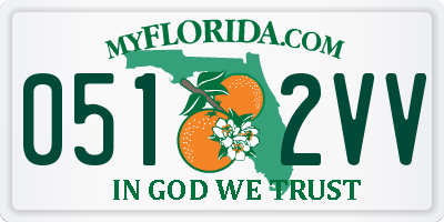 FL license plate 0512VV