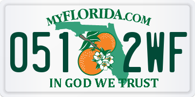 FL license plate 0512WF