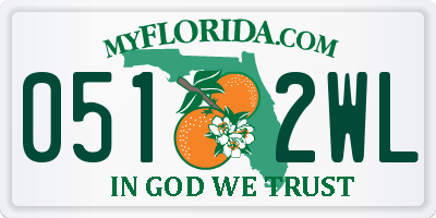 FL license plate 0512WL