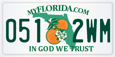 FL license plate 0512WM