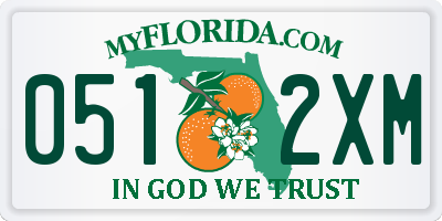 FL license plate 0512XM