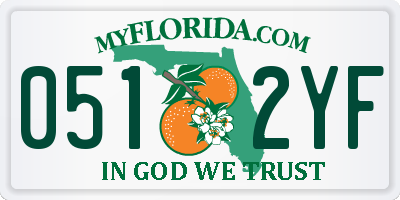FL license plate 0512YF