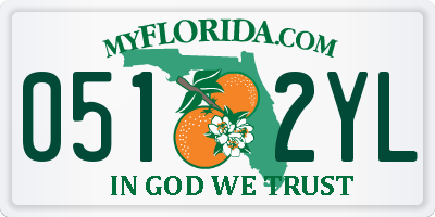 FL license plate 0512YL