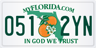 FL license plate 0512YN