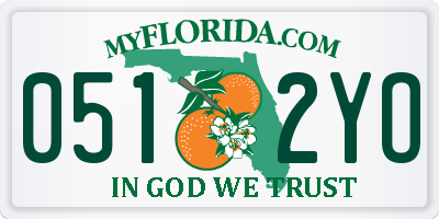 FL license plate 0512YO