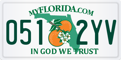FL license plate 0512YV