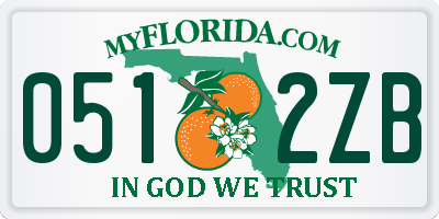 FL license plate 0512ZB