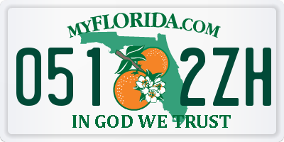 FL license plate 0512ZH
