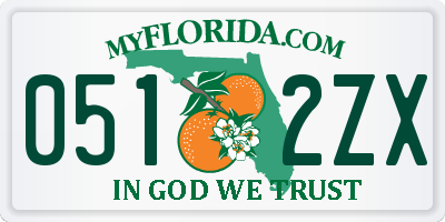 FL license plate 0512ZX