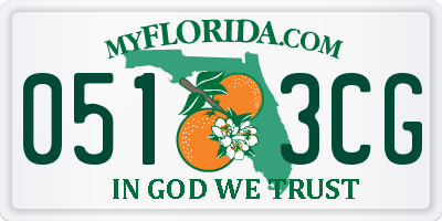 FL license plate 0513CG