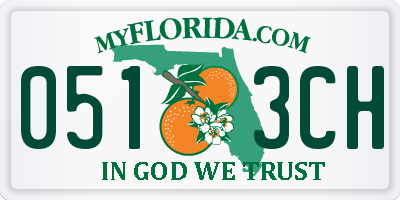 FL license plate 0513CH
