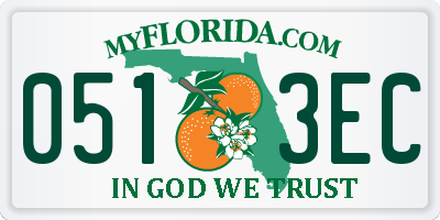 FL license plate 0513EC