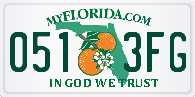 FL license plate 0513FG
