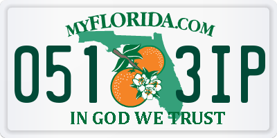FL license plate 0513IP