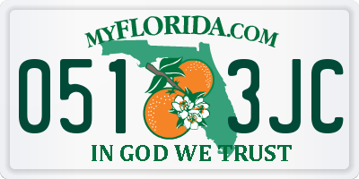 FL license plate 0513JC