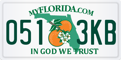 FL license plate 0513KB