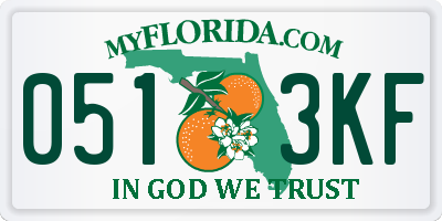 FL license plate 0513KF