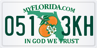 FL license plate 0513KH