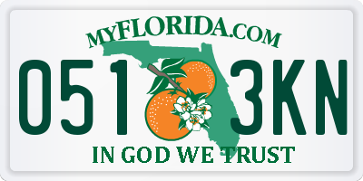 FL license plate 0513KN