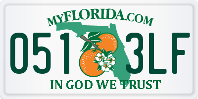 FL license plate 0513LF