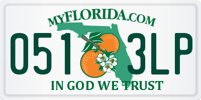 FL license plate 0513LP