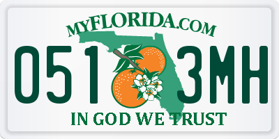 FL license plate 0513MH