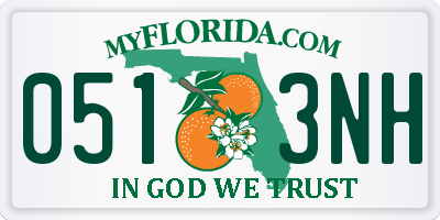 FL license plate 0513NH