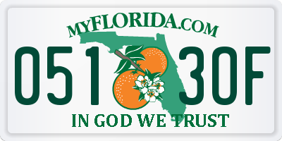 FL license plate 0513OF
